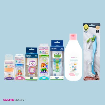 Set of bottles and bottle cleaning , mixed patterns Set of bottles and bottle cleaning , mixed patterns