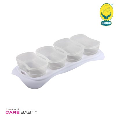Baby food storage cups 4pcsx4oz+tray