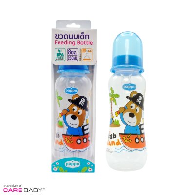 8 Oz. Cuties Pattern Feeding Bottle with Silicone Nipple