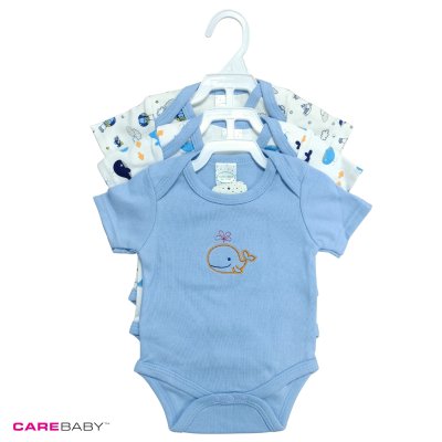 3 Pack Half Sleeves Cotton Bodysuit Mix Pattern 3 Pack Half Sleeves Cotton Bodysuit Mix Pattern