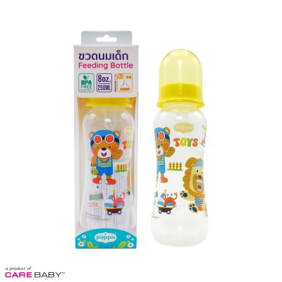 8 Oz. Cuties Pattern Feeding Bottle with Silicone Nipple