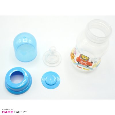 4 Oz. Cuties Pattern Feeding Bottle with Silicone Nipple