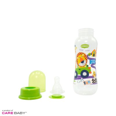 8 Oz. Cuties Pattern Feeding Bottle with Silicone Nipple