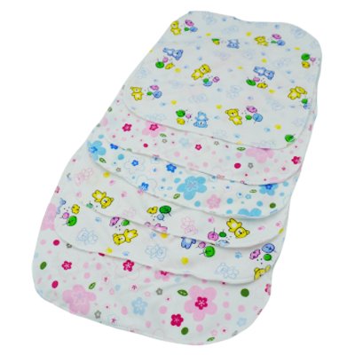 6 Pack Interlock face cloths Flower Pattern