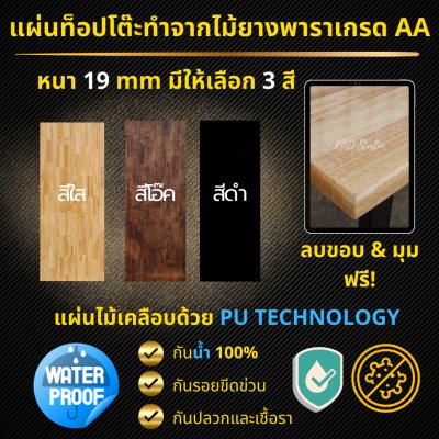 งานไม้แท้ KADStudio โต๊ะคอม ยาว 150 ซม. ขาทรงสี่เหลี่ยมสีขาว มีคานเสริม ไม่โยกเยก [LV29]