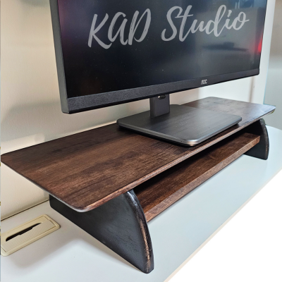 KADStudio ชั้นจอก้าวไกล 2 ชั้นโอ๊คดำ (K52)