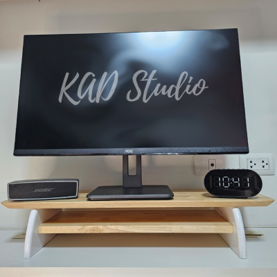 KADStudio ชั้นจอก้าวไกล 2 ชั้นโอ๊คดำ (K52)