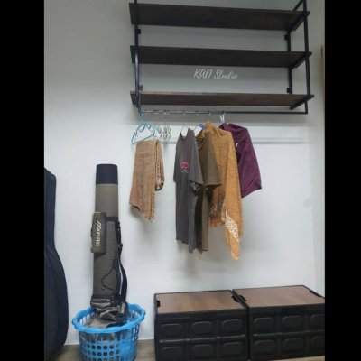 KADStudio ชั้นวางติดผนังไม้ใสวินเทจ (K98)