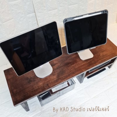KADStudio ชั้นจอขอบโค้งโอ๊คลอฟท์ (K62)