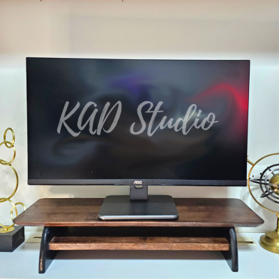 KADStudio ชั้นจอก้าวไกล 2 ชั้นโอ๊คดำ (K52)