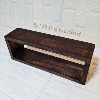 KADStudio ชั้นวางกล่องไม้แท้สีโอ๊คลอฟท์ (K150)
