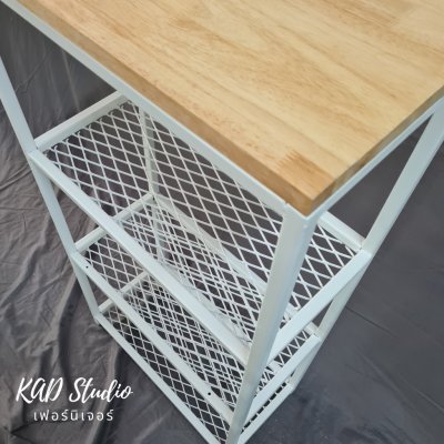 KADStudio ชั้นวางไม้แท้ตะแกรง 4 ชั้น 50x30x100 (K170)