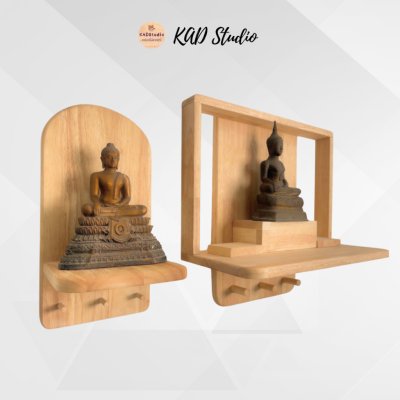 KADStudio หิ้งพระไม้แท้มินิมอล (K4)