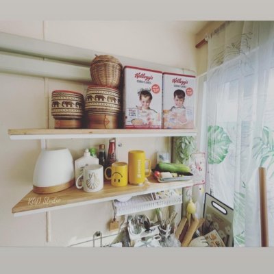 KADStudio ชั้นวางไม้ใสเหล็กขาว 2 ชั้น (K99)