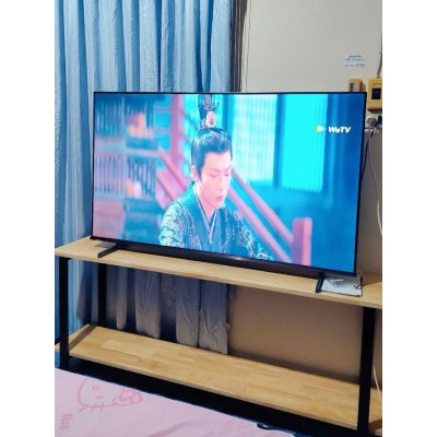 KADStudio ชั้นวางทีวีไม้แท้ขาดำ (K64)