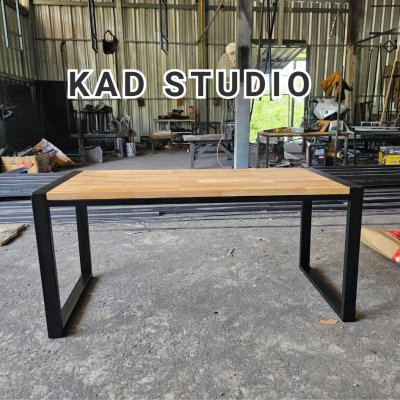 KADStudio โต๊ะโซฟาไม้แท้ลอฟท์ 85x40x40 (K166)