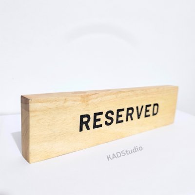 KADStudio ป้ายจองไม้แท้มินิมอล (K74)