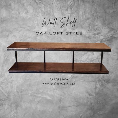 KADStudio ชั้นวางไม้แท้ 2 ชั้นลอฟท์ (K102)