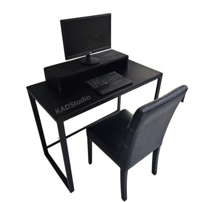 KADStudio โต๊ะคอมไม้แท้ดำ 100 ซม.(K94)