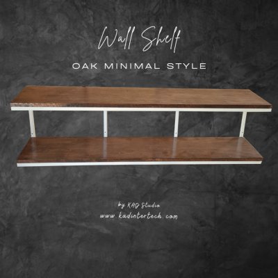 KADStudio ชั้นวางไม้แท้ 2 ชั้นลอฟท์ (K102)