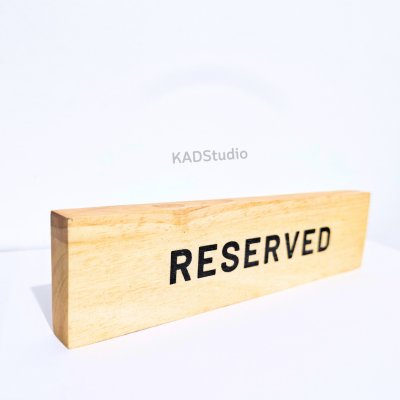 KADStudio ป้ายจองไม้แท้มินิมอล (K74)