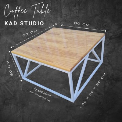 KADStudio โต๊ะกลางโซฟาไม้ใสโมเดิร์น (K145)