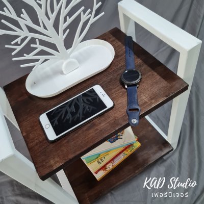 KADStudio โต๊ะข้างเตียงไม้แท้ 60x30x50 (K164)