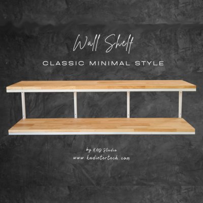 KADStudio ชั้นวางไม้แท้ 2 ชั้นลอฟท์ (K102)