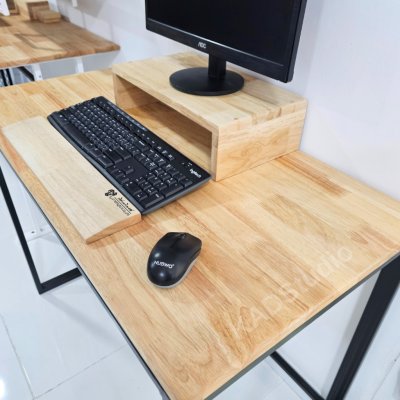 KADStudio โต๊ะคอมไม้แท้ใส 100 ซม. (K97)