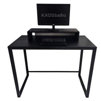 KADStudio โต๊ะคอมไม้แท้ดำ 100 ซม.(K94)