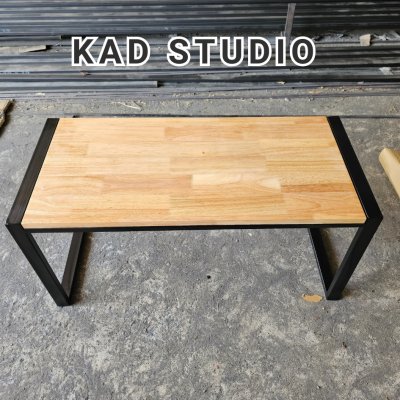 KADStudio โต๊ะโซฟาไม้แท้ลอฟท์ 85x40x40 (K166)