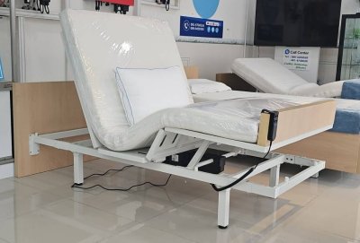 เตียงปรับระดับยกหัว-ท้าย ขนาด 3.5ฟุต ไม่มีบิวต์ด้านข้าง (เลือกความหนาที่นอนได้)