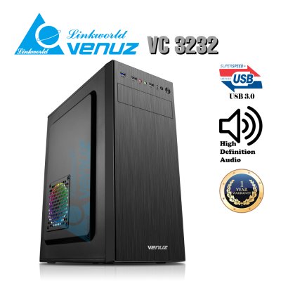 VENUZ ATX Computer Case VC 3232 - Black