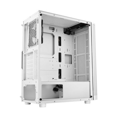 AZZA ATX Mid Tower Tempered Glass ARGB Gaming Case  SPECTRA 280W with 12cm ARGB Fan x 4 – White