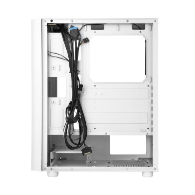 AZZA ATX Mid Tower Tempered Glass ARGB Gaming Case  SPECTRA 280W with 12cm ARGB Fan x 4 – White