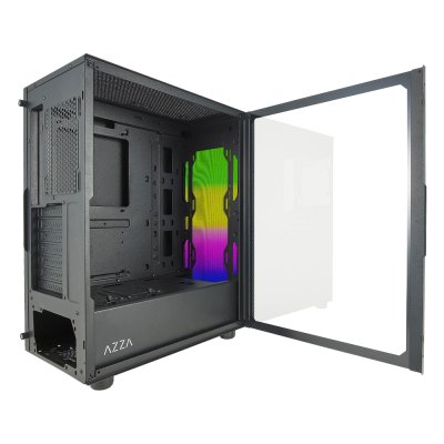 AZZA ATX Mid Tower Tempered Glass ARGB Gaming Case CELESTA 340 - Black