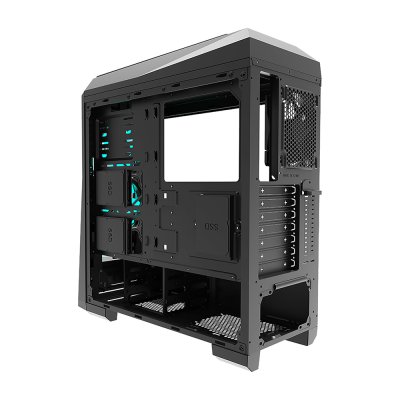 AZZA ATX Mid Tower Tempered Glass ARGB Gaming Case  CHROMA 410B with RF Remote – Black