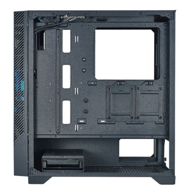 AZZA ATX Mid Tower Tempered Glass ARGB Gaming Case  ECLIPSE 440 with 12cm ARGB Fan x 1 & ARGB Control Board  – Black