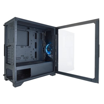 AZZA ATX Mid Tower Tempered Glass ARGB Gaming Case  ECLIPSE 440 with 12cm ARGB Fan x 1 & ARGB Control Board  – Black