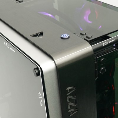 AZZA Innovative Tempered Glass ARGB Computer Case OPTIMA 803 with RF Remote – Black