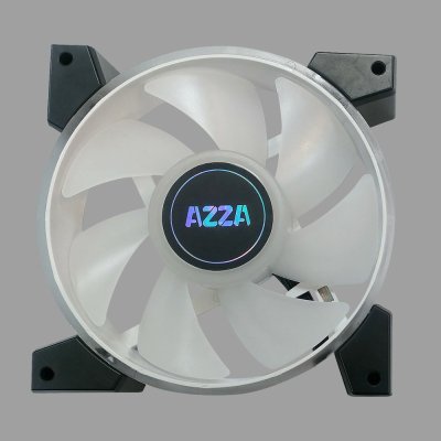 AZZA Dual Ring ARGB 120mm PWM PC Case Fan HURRICANE II with RF Remote – Black (Pack4+1)