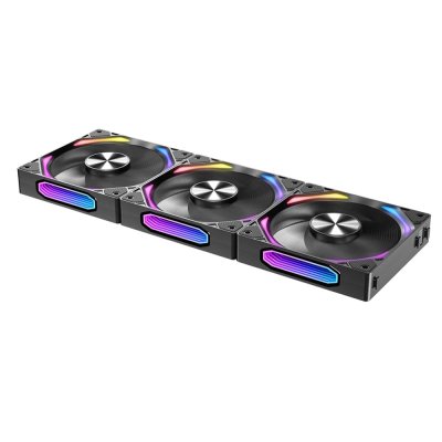 AZZA 120mm Mirror ARGB PWM PC Case Fan GALAXY – Black (Pack3)