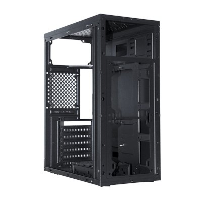 VENUZ ATX Computer Case VC 1918 with RGB LED Strip – Black