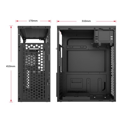 VENUZ ATX Computer Case VC 3101 – Black