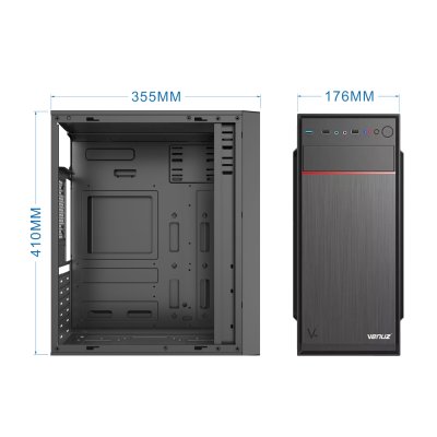 VENUZ ATX Computer Case VC 3235 - Black