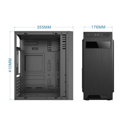 VENUZ ATX computer case VC 3236 – Black