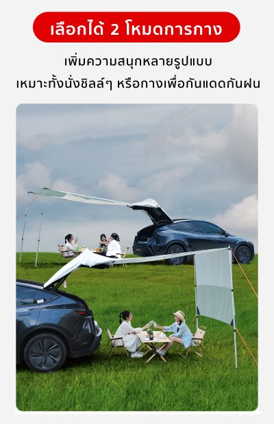 Tesla เต็นท์ท้ายรถ สำหรับ Model Y(ปี19-24)/New Model Y Juniper เต็นท์หลังรถ เต็นท์ต่อท้ายรถ