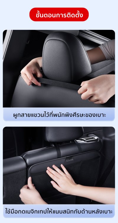 Tesla กระเป๋าเก็บของติดพนักพิงหลังเบาะ กระเป๋าภายในรถ กระเป๋าแขวนใส่ของ สำหรับ Model Y ทุก Series