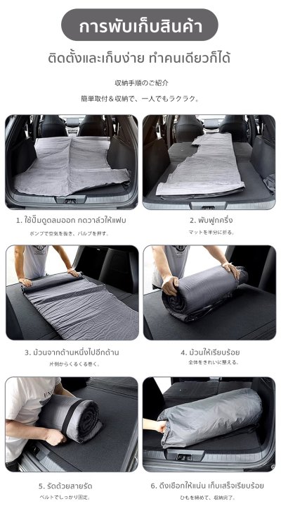 The Camp ที่นอนเป่าลมอัตโนมัติ สำหรับ KIA EV5 ที่นอนภายในรถยนต์แบบเป่าลมเอง นุ่ม ฟูรวดเร็ว ใช้ง่าย