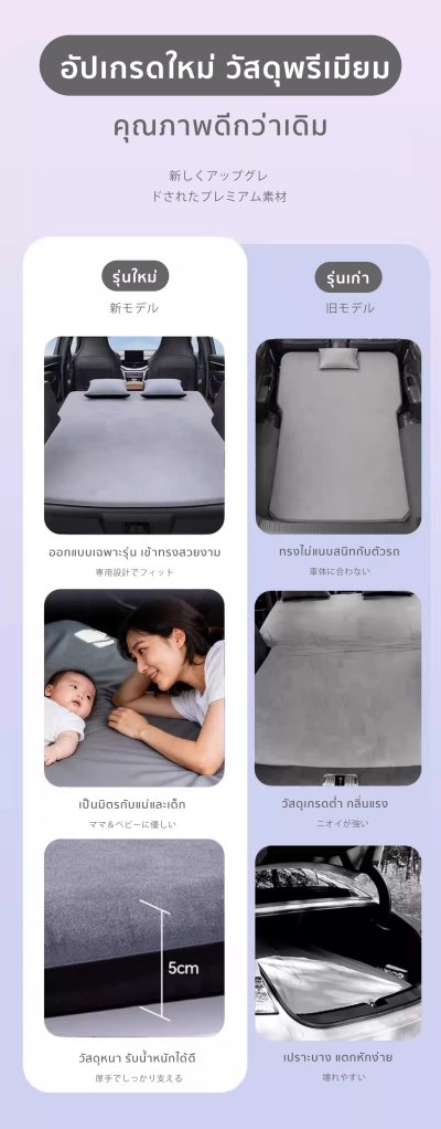 The Camp EV Car Mattress สำหรับ MG4 ที่นอนเป่าลมอัตโนมัติ นอนจริงทั้งคืน
